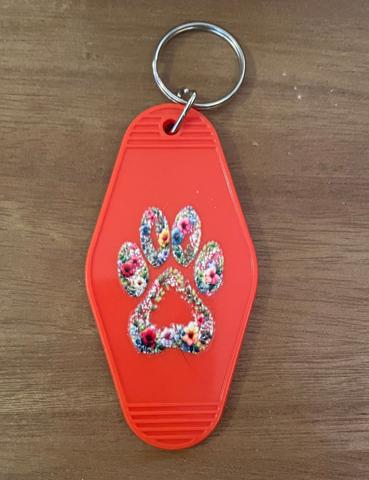 Hotel Keychain: Floral Paw