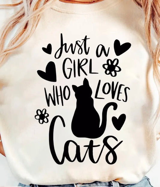 ✨Decal Only: Just a Girl Who Loves Cats