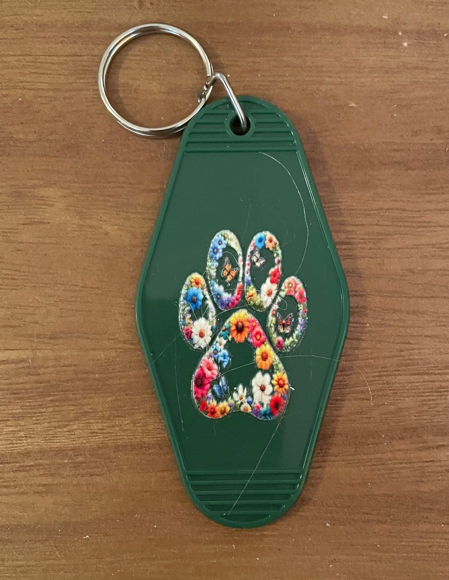 Hotel Keychain: Floral Paw
