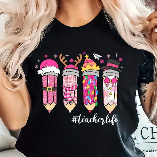 ✨Decal Only: Teacher Life Christmas Pencils (Option 2)