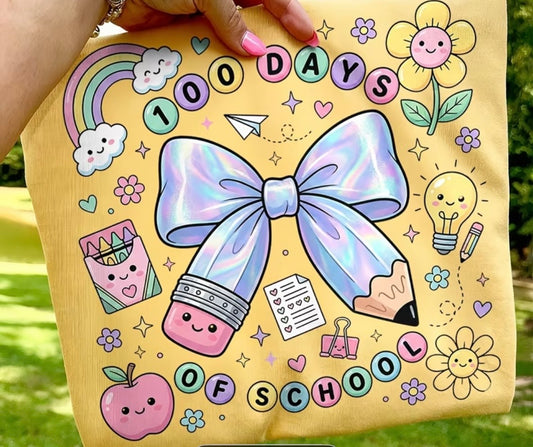 ✨Decal Only: 100 Days (Pencil Bow)