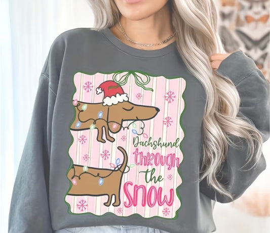 ✨Decal Only: Dachshund Through the Snow