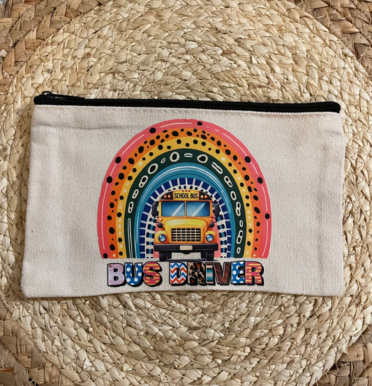 Canvas Pouch: Bus Driver/Transportation