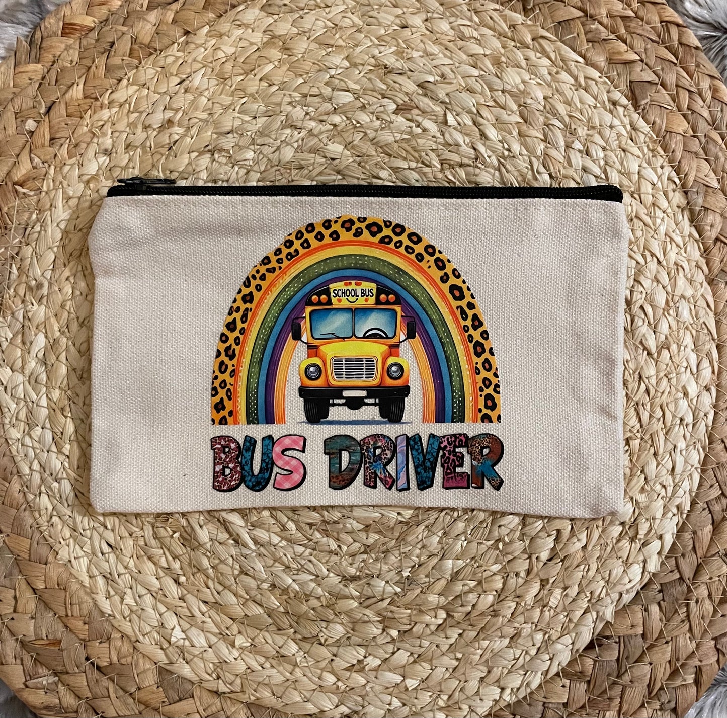 Canvas Pouch: Bus Driver/Transportation