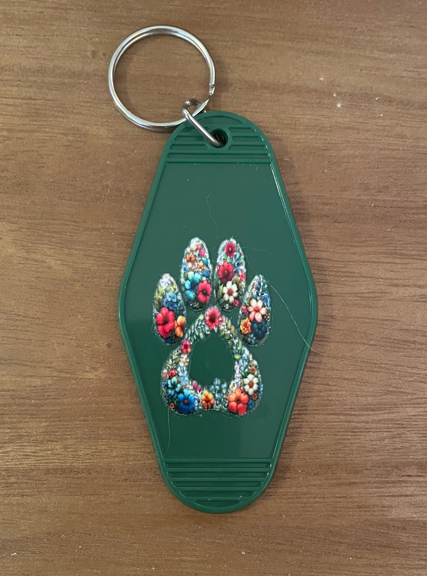Hotel Keychain: Floral Paw