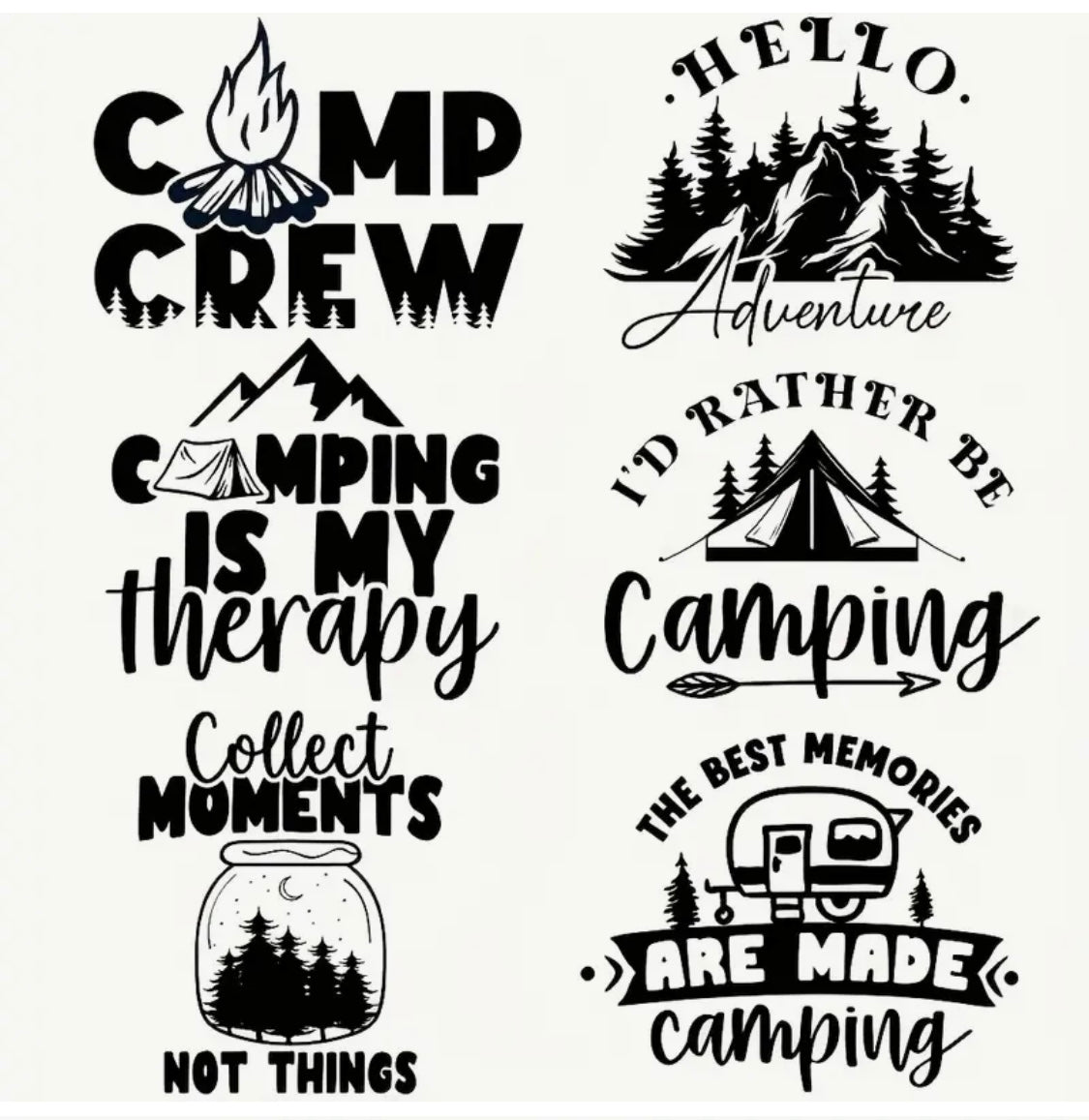 ✨Decal Only: Camping (Variety)