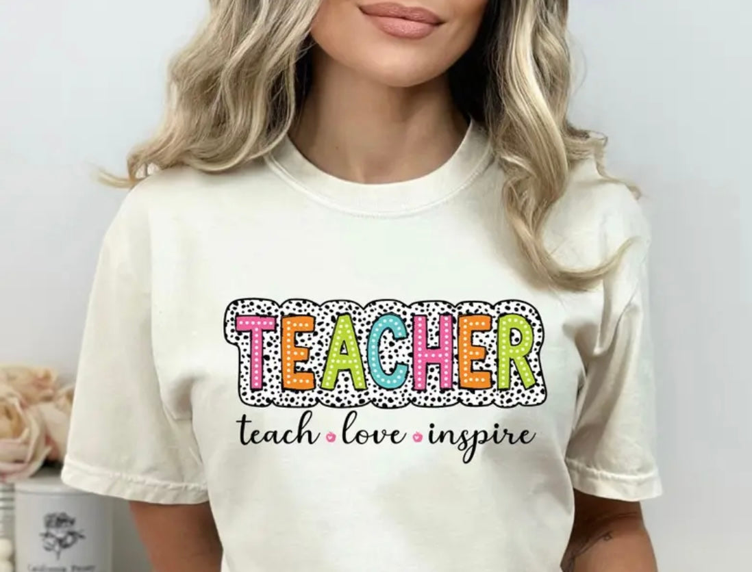 ✨Decal Only: Teacher (Teach, Love, Inspire)