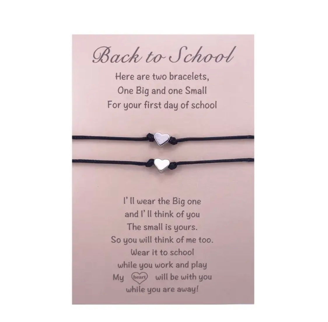 Wish Bracelet: Back to School (One Big, One Small)