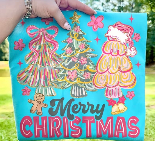 ✨Decal Only: Merry Christmas with Tree Trio