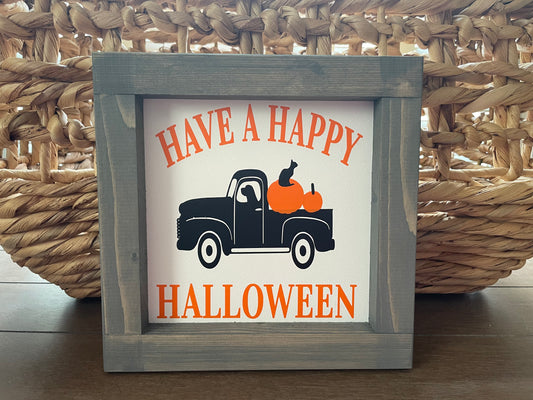 Halloween: Shelf Sitter (Truck with Pumpkins)