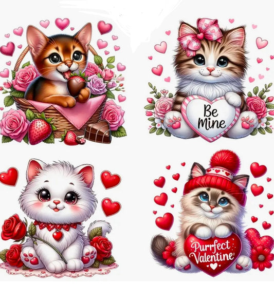 ✨Decal Only: Valentine’s Day Cats (Option 2)