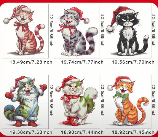 ✨Decal Only: Christmas Cats (Multiple Options 2)