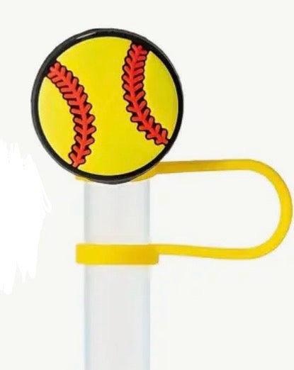 Straw Topper: Softball