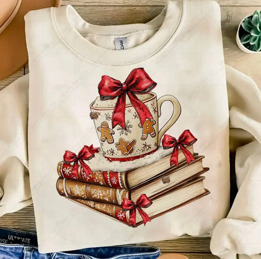 ✨Decal Only: Gingerbread Mug and Books