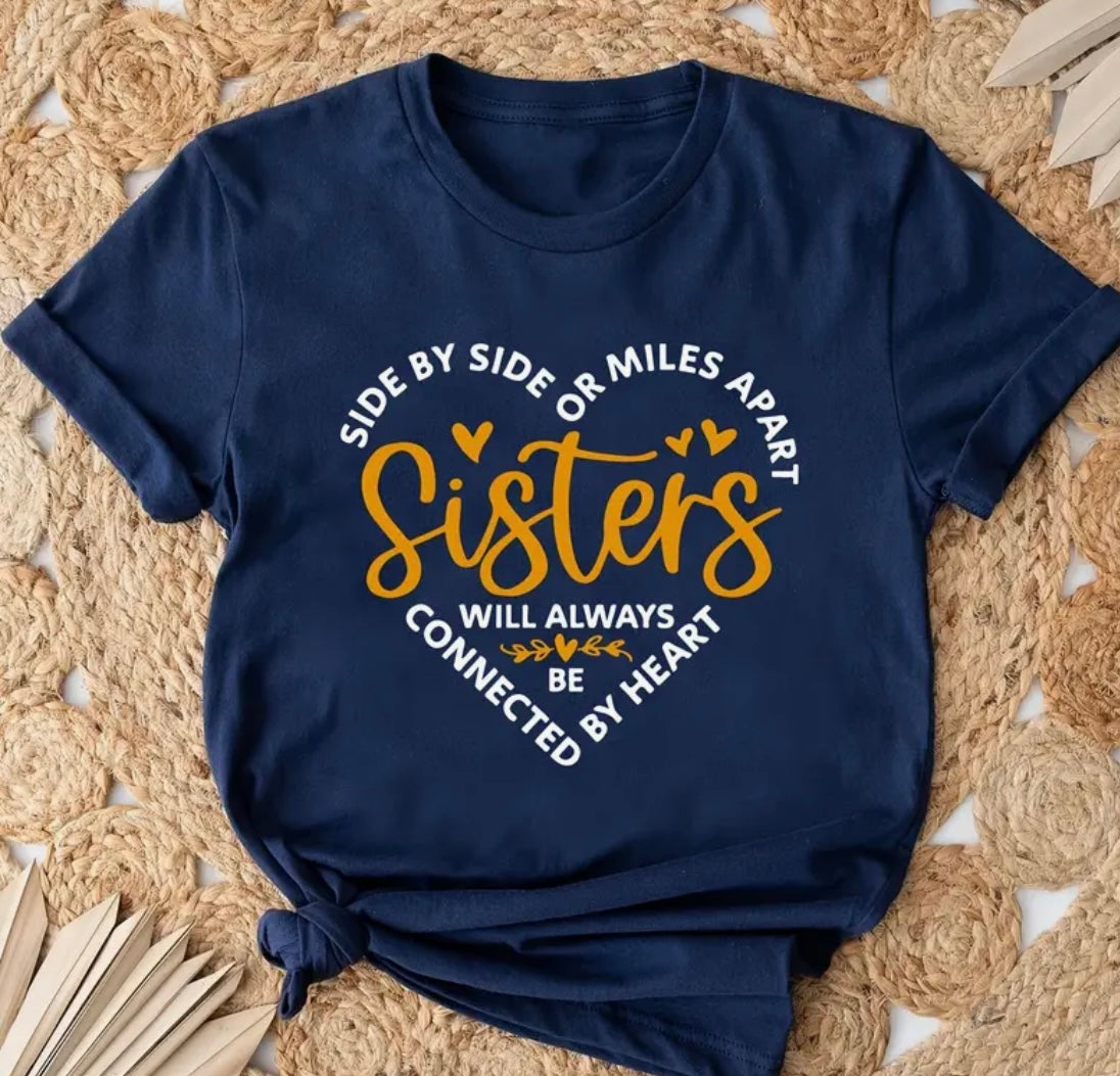 Decal Only: Sisters Will Always Be Connected by Heart