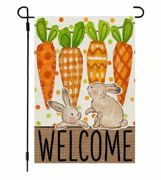 Garden Flag: Welcome with Carrots