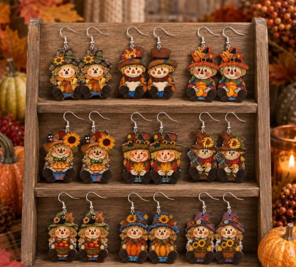 Earrings: Scarecrow Variety