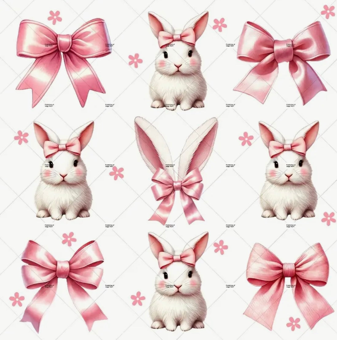 ✨Decal Only: Bunnies and Pink Bows