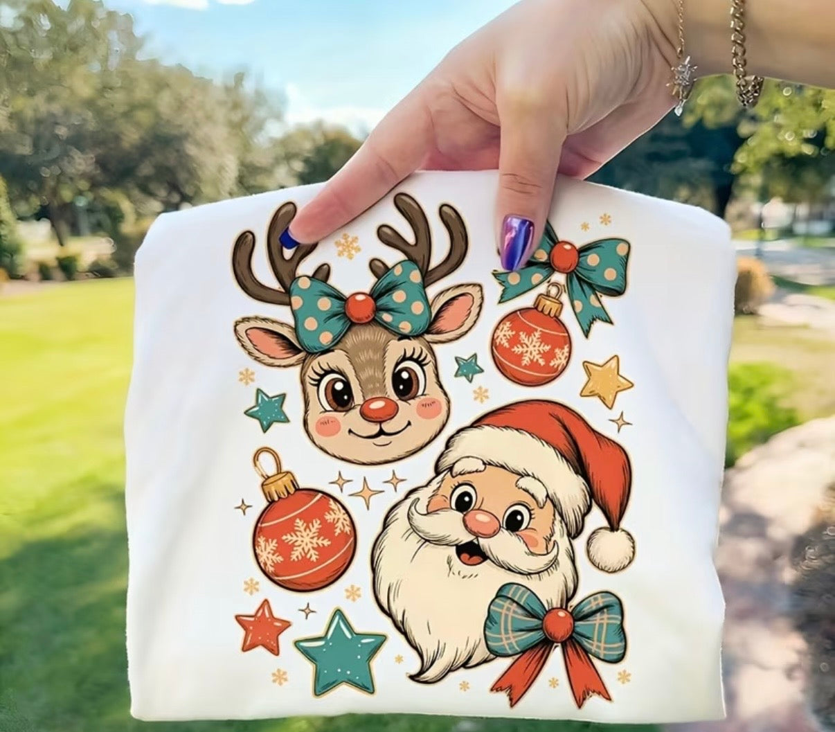 Decal Only: Santa and Rudolph