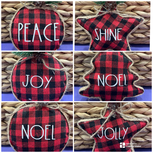 Christmas Ornament: Buffalo Plaid