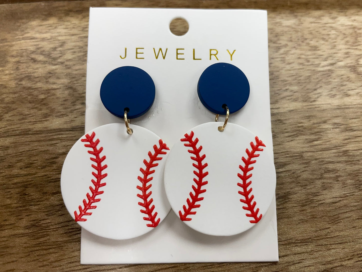 Earrings: Baseballs