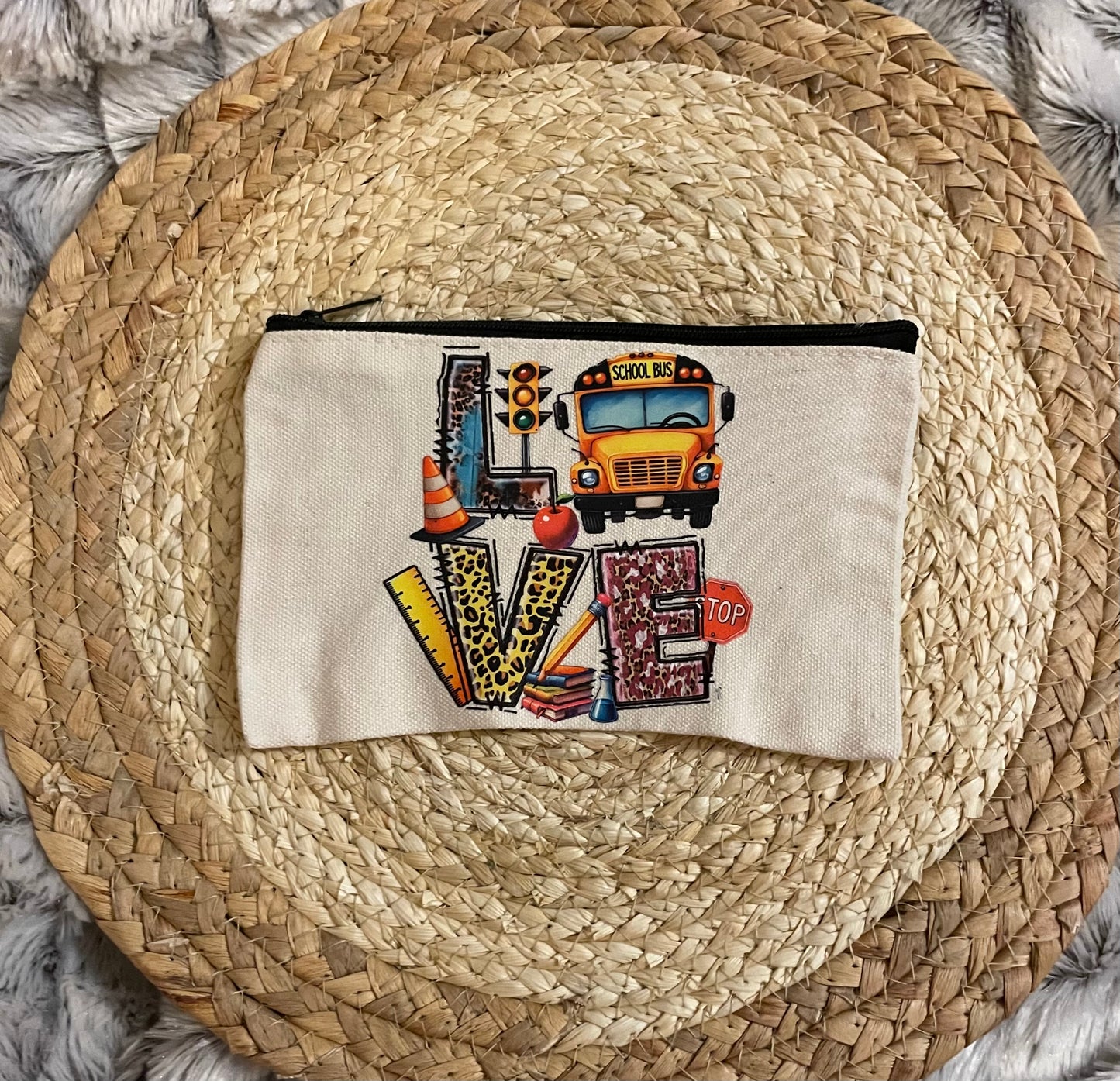 Canvas Pouch: Bus Driver/Transportation