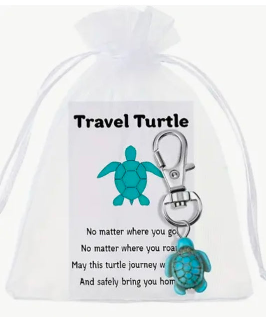 Keychain Charm: Travel Turtle