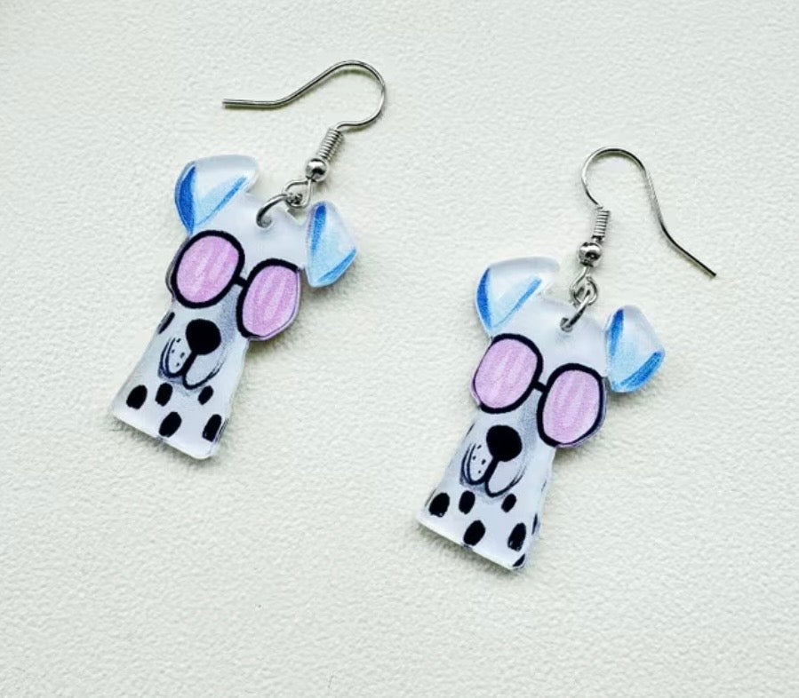 Earrings: Colorful Dogs