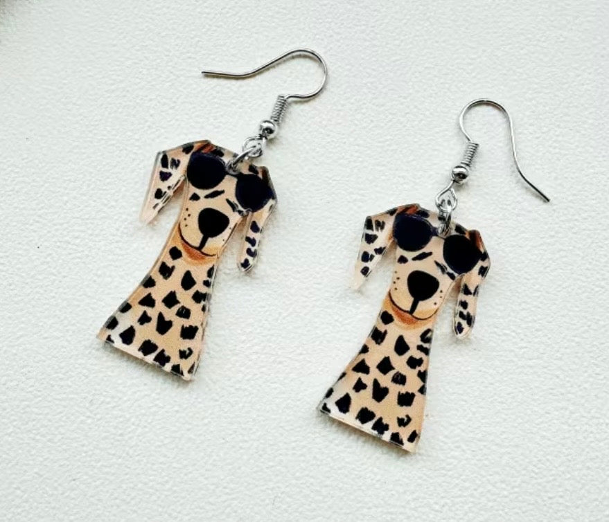 Earrings: Colorful Dogs