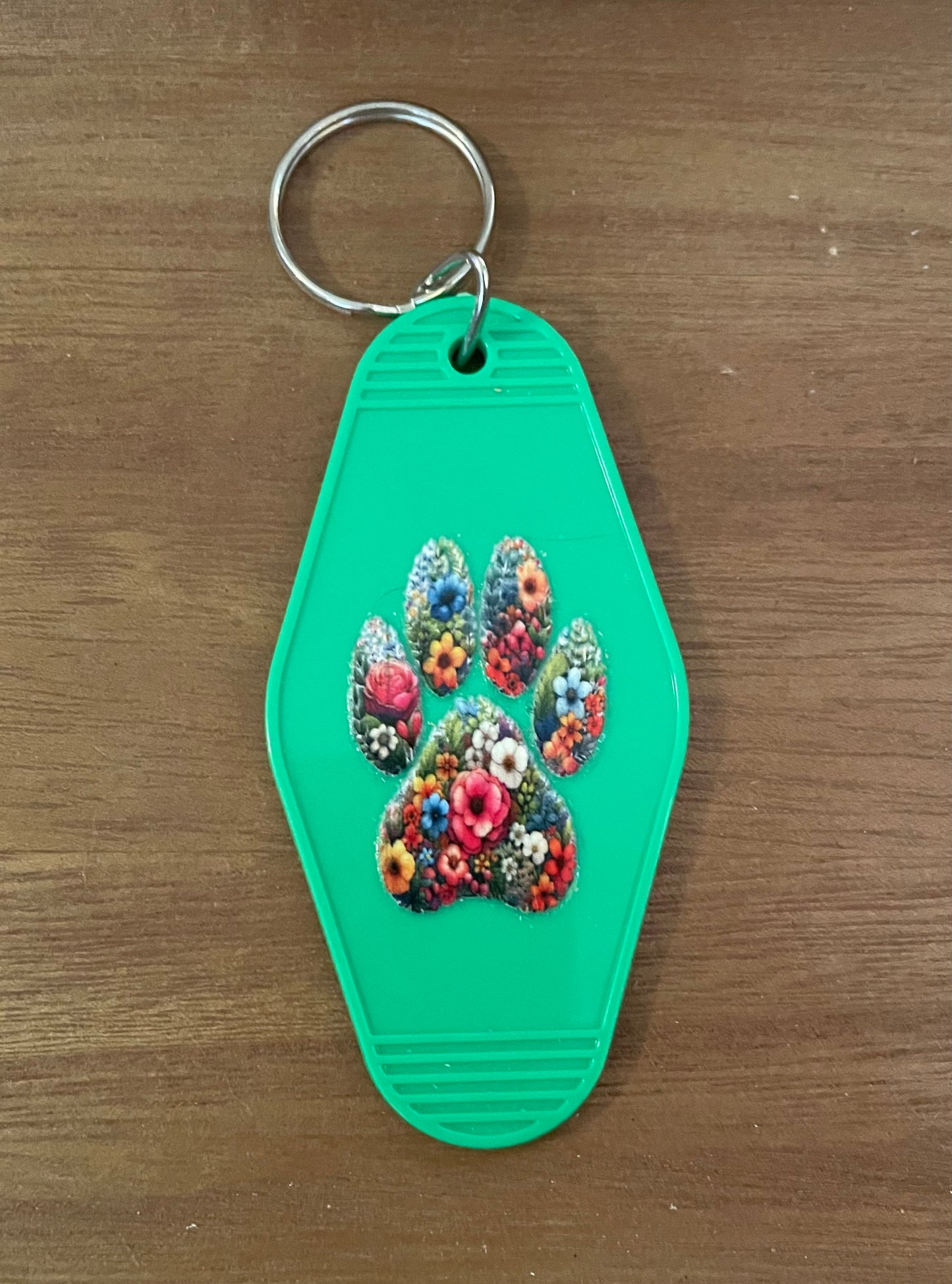 Hotel Keychain: Floral Paw