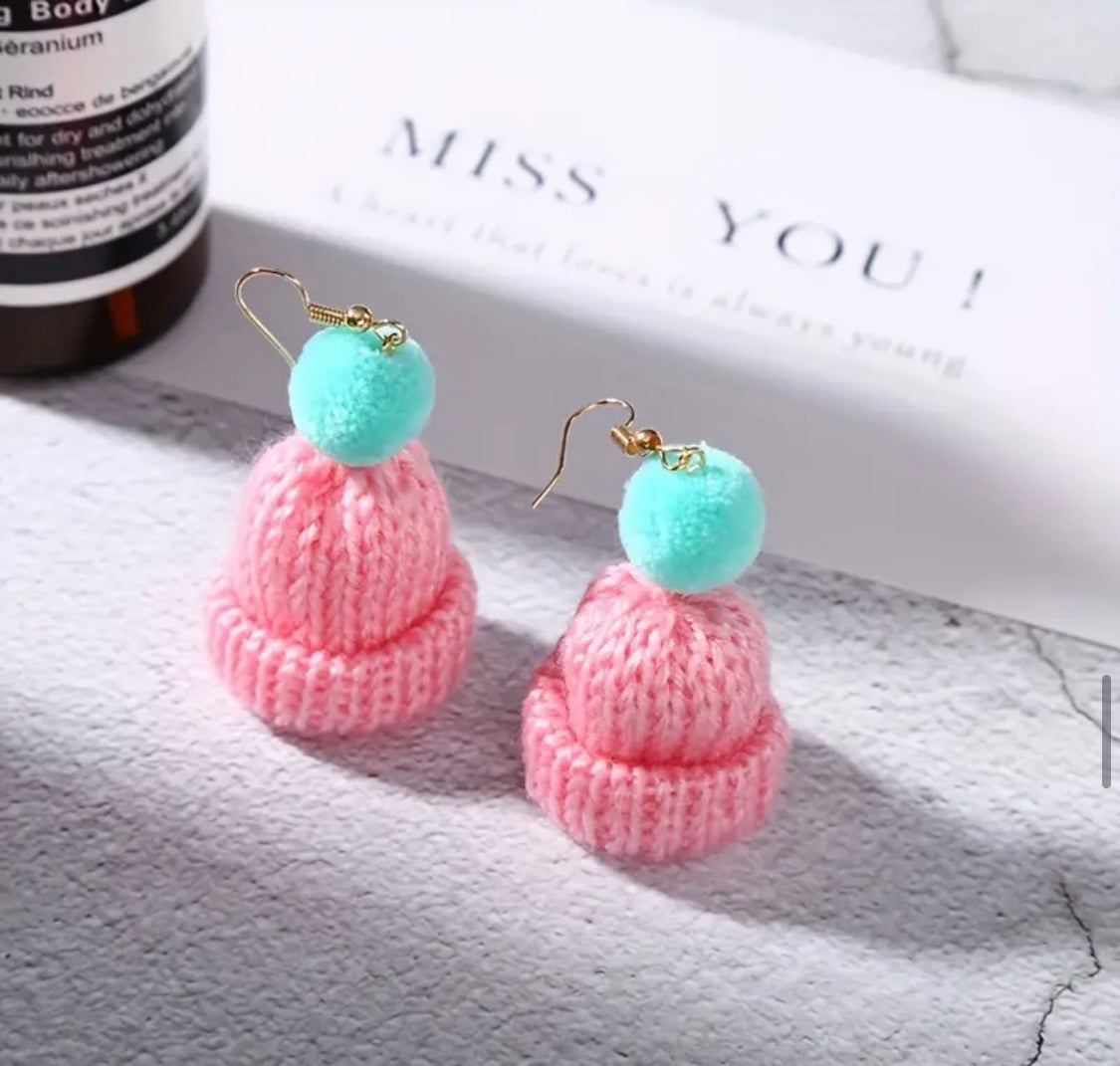 Earrings: Knit Hats