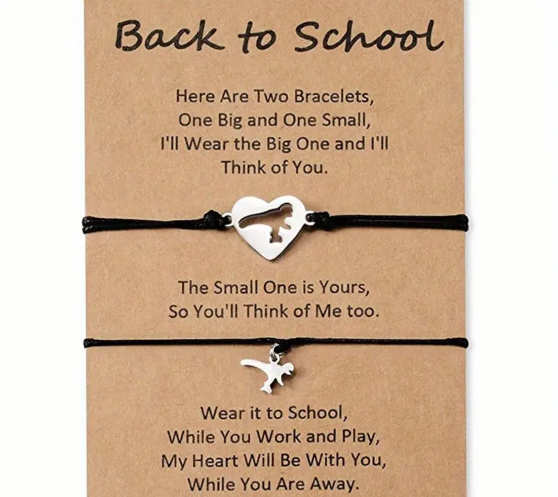 Wish Bracelets: Back to School Dinosaur