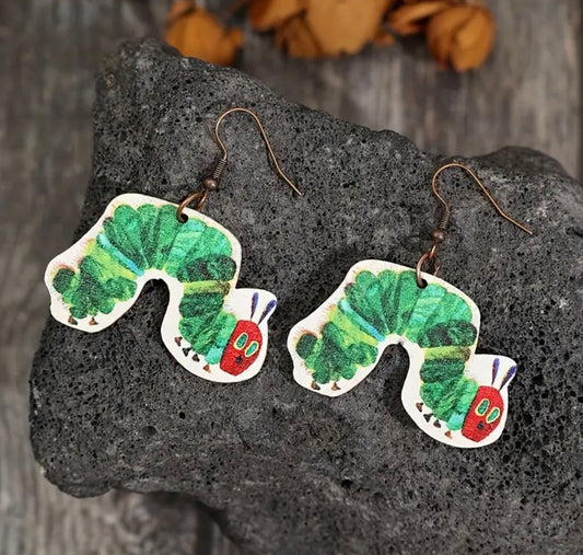 Earrings: The Hungry Caterpillar