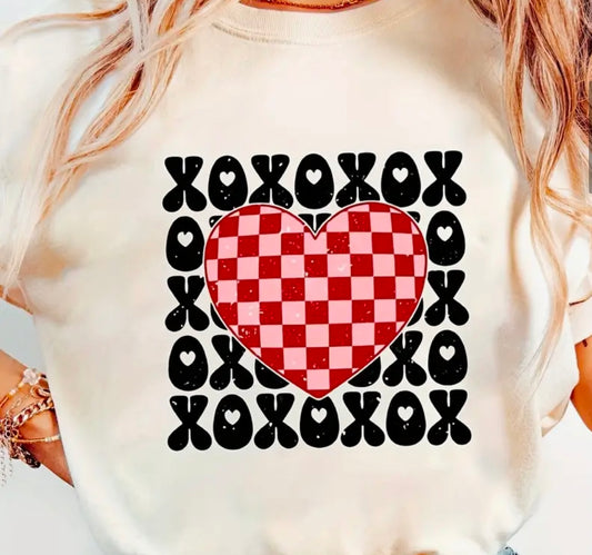 ✨Decal Only: Heart (Checkered) with XOXO