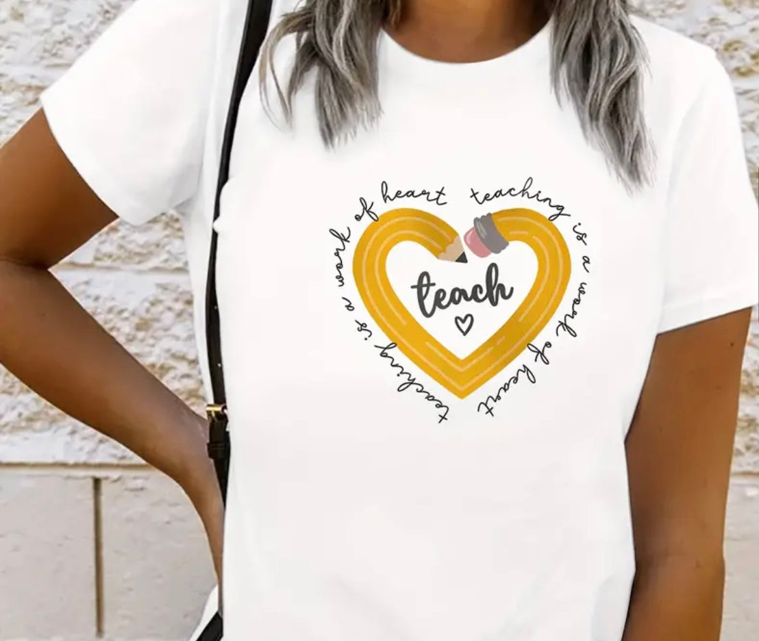 ✨Decal Only: Teach Pencil Heart