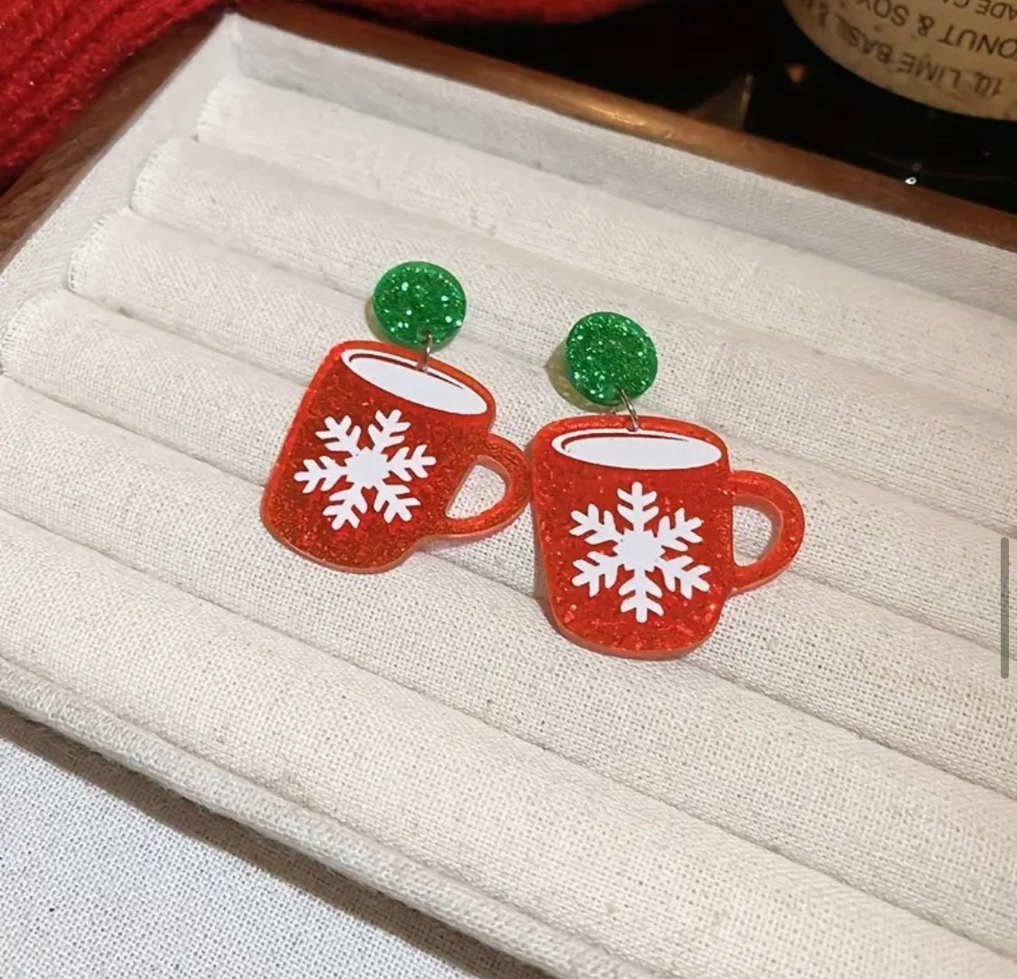 Earrings: Cocoa Mug