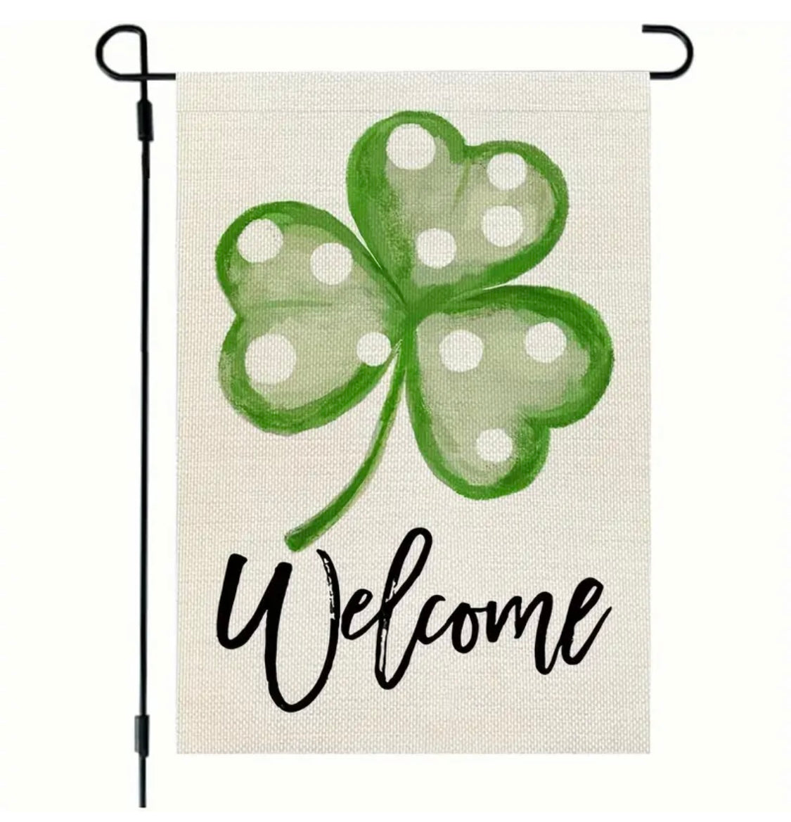 Garden Flag: Welcome Shamrock