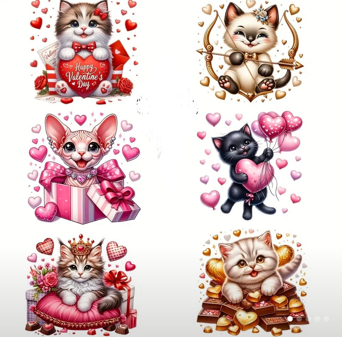 ✨Decal Only: Valentine’s Day Cats (Option 1)