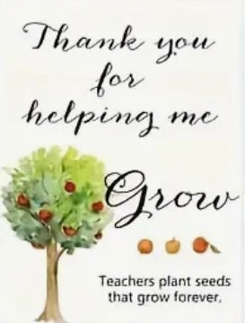 Keychain: Thank You For Helping Me Grow - Teacher (Tree)