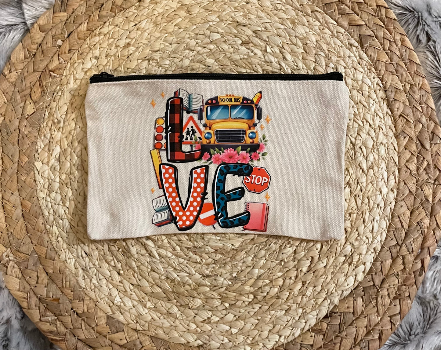 Canvas Pouch: Bus Driver/Transportation