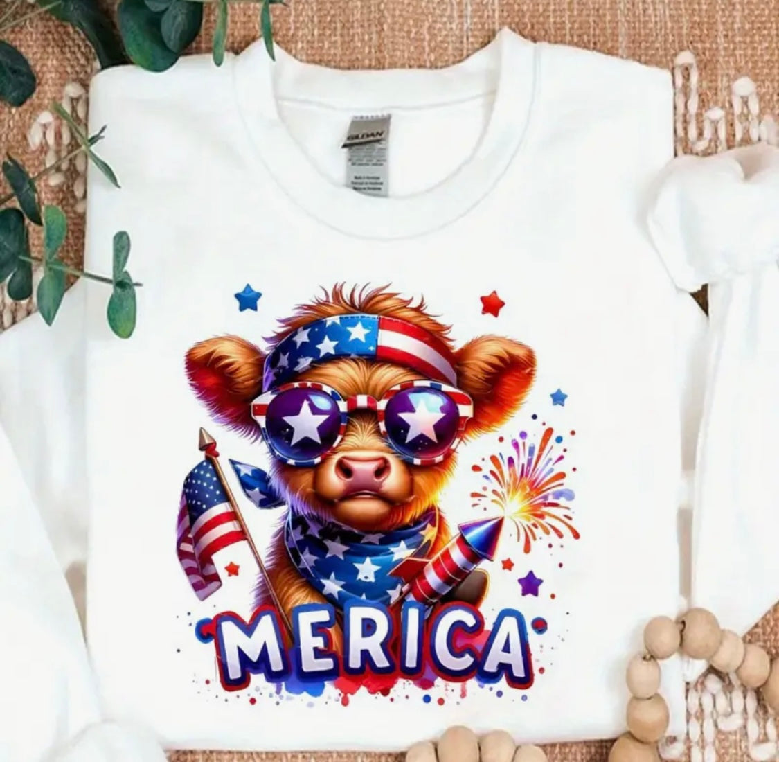 ✨Decal Only: Red, White, and Blue Cow