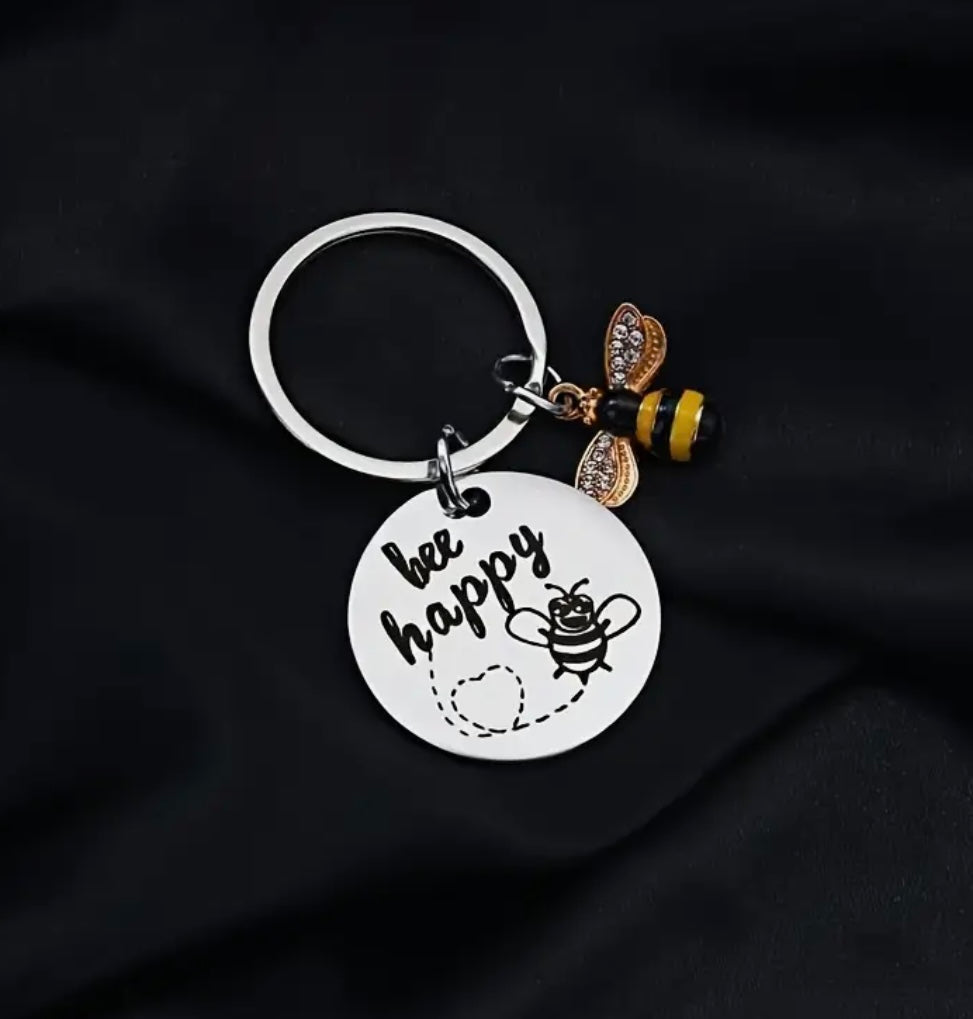 Keychain: Bee Happy