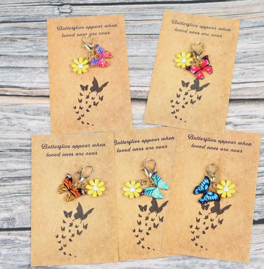 Keychain Charm: Butterflies Appear When Loved Ones are Near