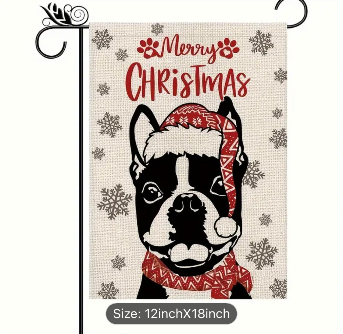 Garden Flag: Merry Christmas Furbaby