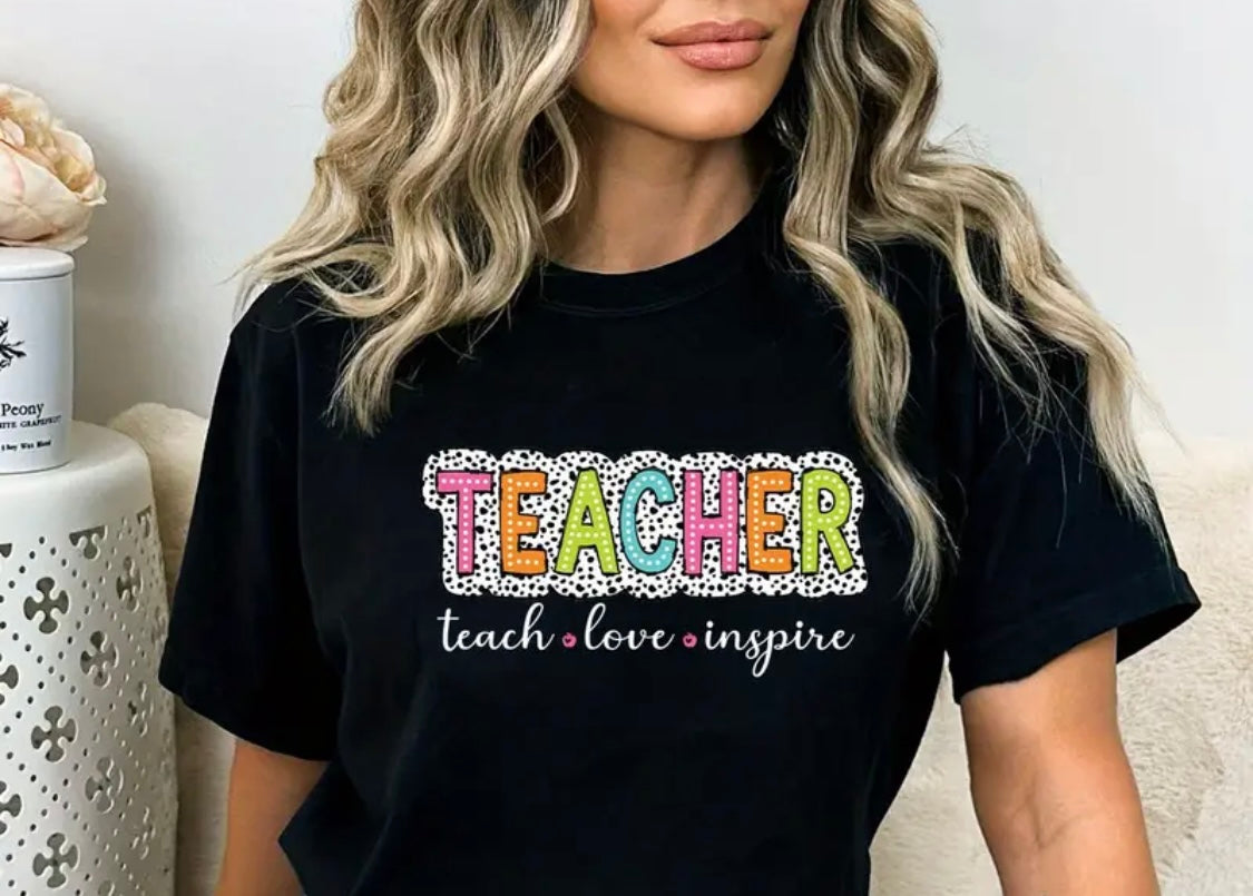 ✨Decal Only: Teacher (Teach, Love, Inspire)