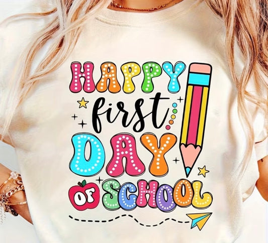 ✨Decal Only: Happy First Day of School (Colorful)