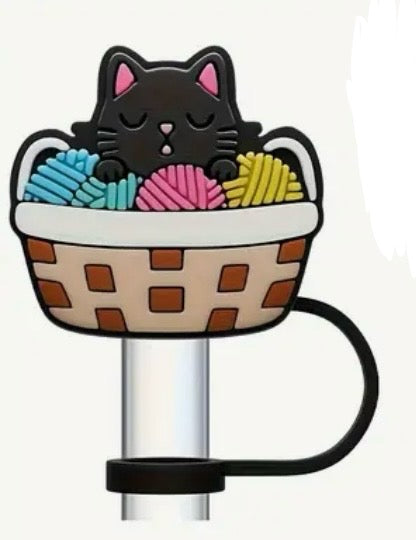 Straw Topper: Cat Themed