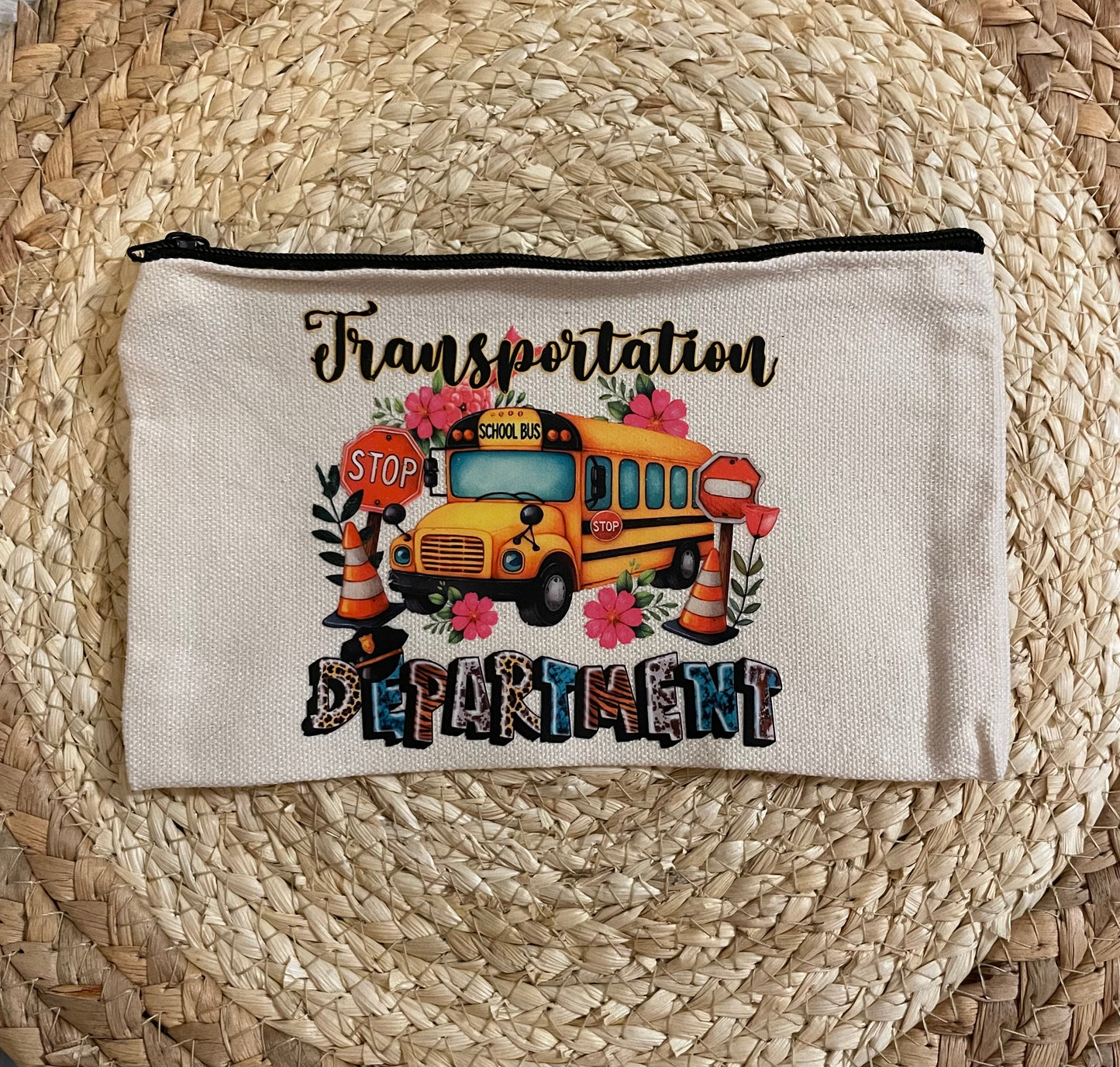 Canvas Pouch: Bus Driver/Transportation