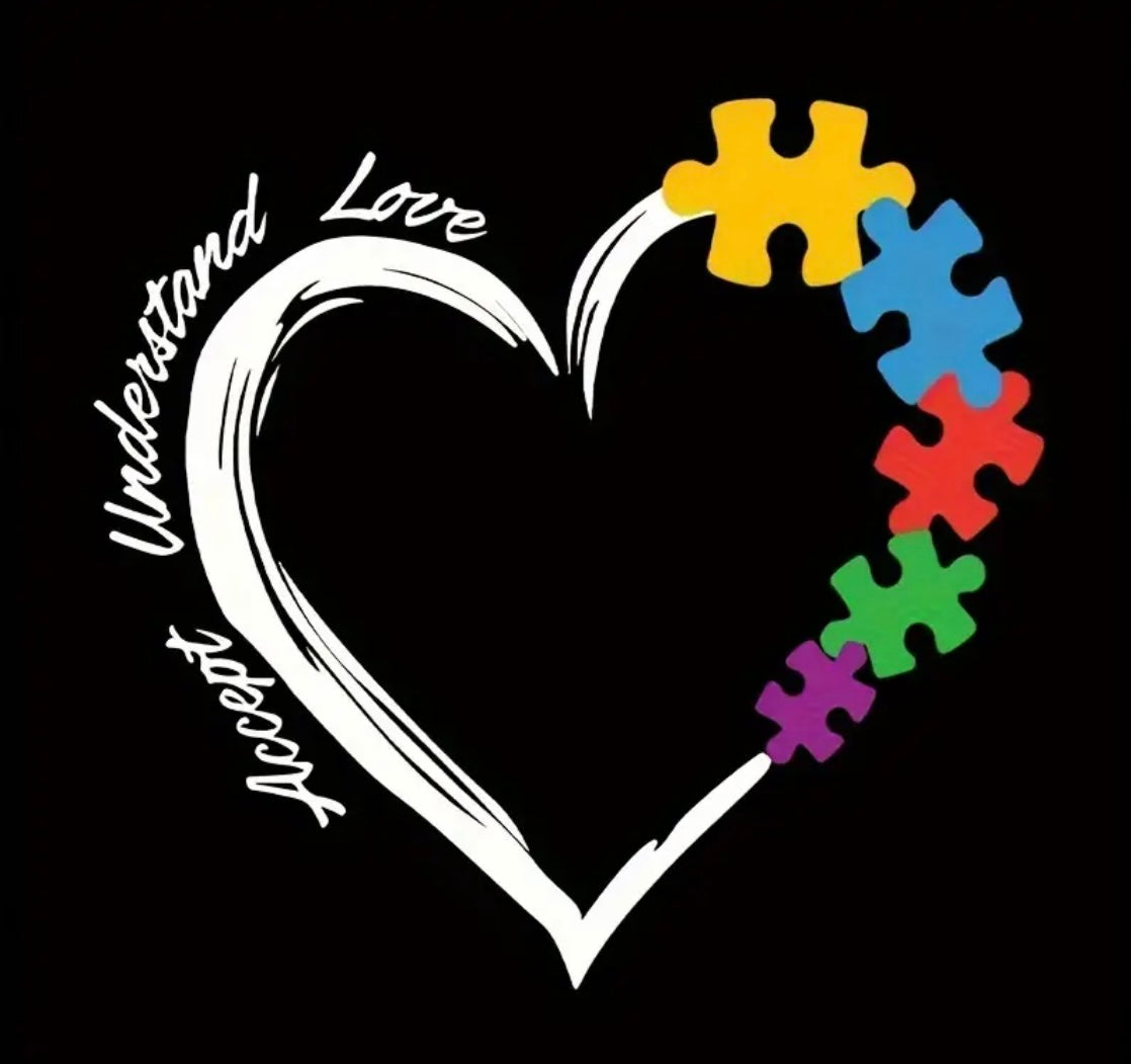 ✨Decal Only: Heart with Puzzle Pieces (Autism)