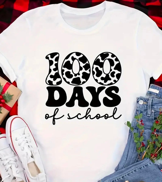 ✨Decal Only: 100 Days of School (Cow Print)